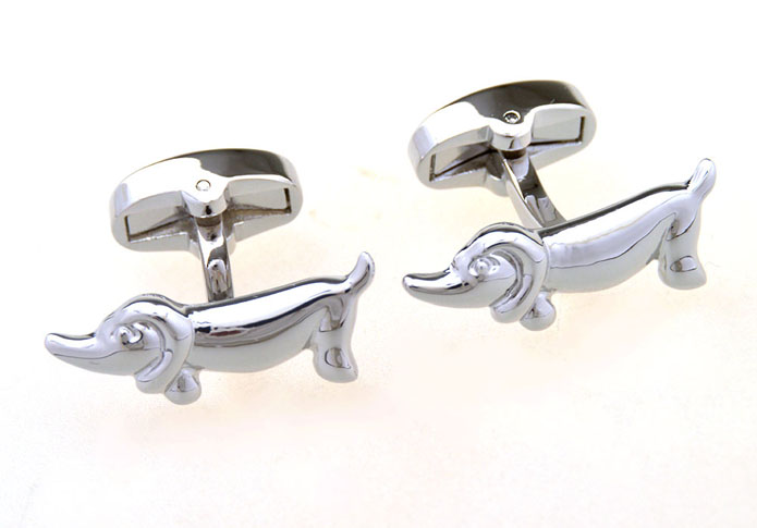  Silver Texture Cufflinks Metal Cufflinks Animal Wholesale & Customized  CL656962