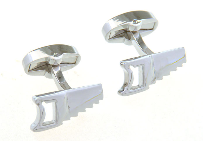 Saw Cufflinks  Silver Texture Cufflinks Metal Cufflinks Tools Wholesale & Customized  CL656964