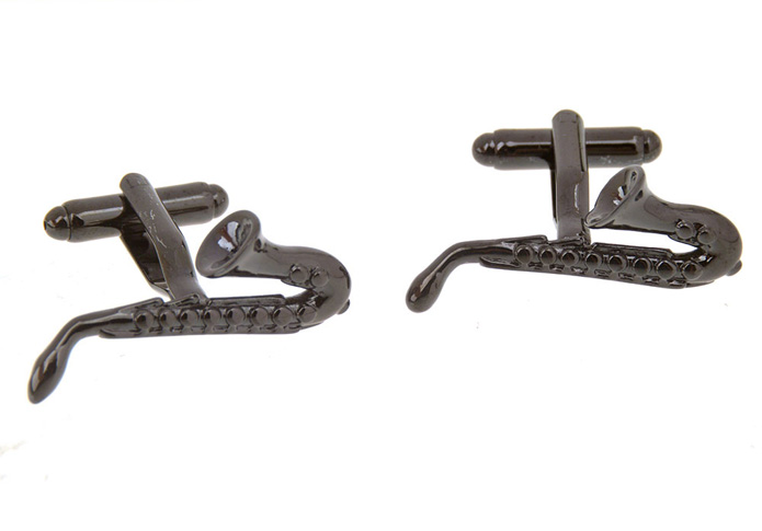 French Horn Cufflinks  Bronzed Classic Cufflinks Metal Cufflinks Music Wholesale & Customized  CL657107