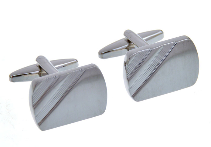  Silver Texture Cufflinks Metal Cufflinks Wholesale & Customized  CL657154