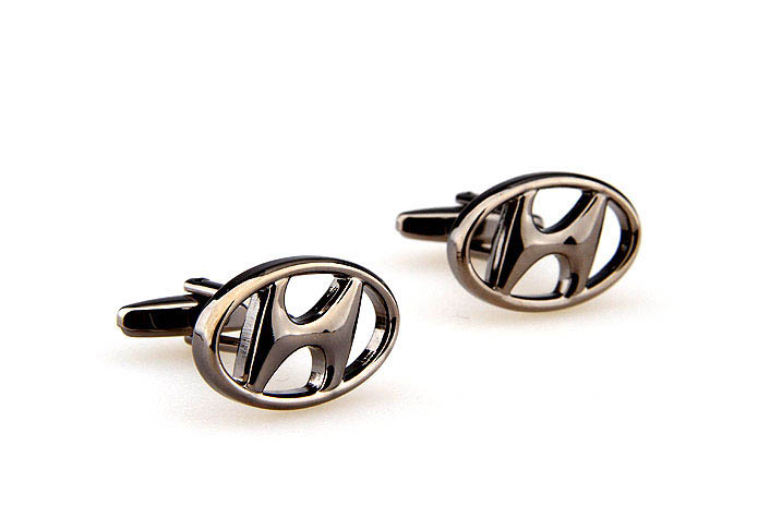 Hyundai Motor Cars marked Cufflinks  Gray Steady Cufflinks Metal Cufflinks Automotive Wholesale & Customized  CL667040