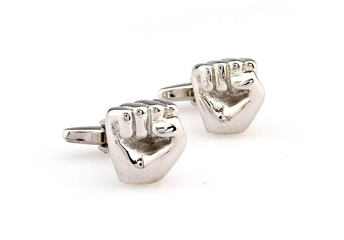 Fist Cufflinks  Silver Texture Cufflinks Metal Cufflinks Funny Wholesale & Customized  CL667585