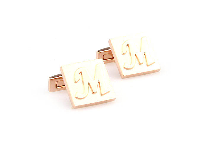 26 Letters M Cufflinks  Bronzed Classic Cufflinks Metal Cufflinks Symbol Wholesale & Customized  CL668086
