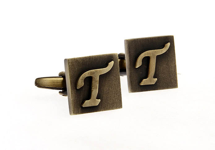 26 Letters T Cufflinks  Bronzed Classic Cufflinks Metal Cufflinks Symbol Wholesale & Customized  CL668208