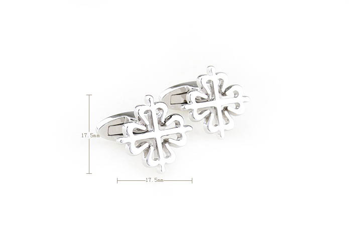 Crosswise Cufflinks  Silver Texture Cufflinks Metal Cufflinks Funny Wholesale & Customized  CL681154