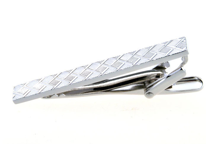  Silver Texture Tie Clips Metal Tie Clips Wholesale & Customized  CL850979