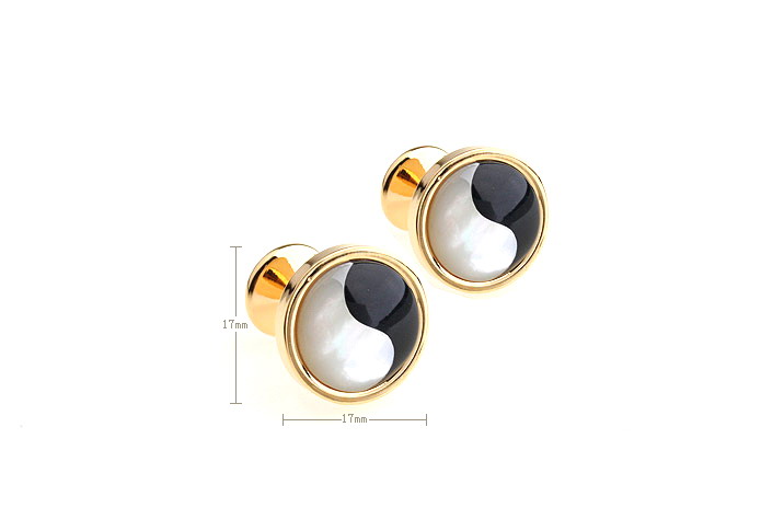 Taiji Bagua Cufflinks  Gold Luxury Cufflinks Shell Cufflinks Wholesale & Customized  CL651144