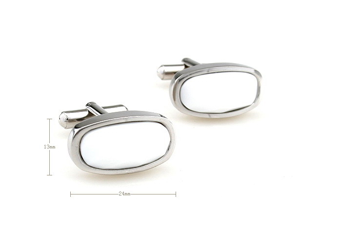  White Purity Cufflinks Stainless Steel Cufflinks Wholesale & Customized  CL620767