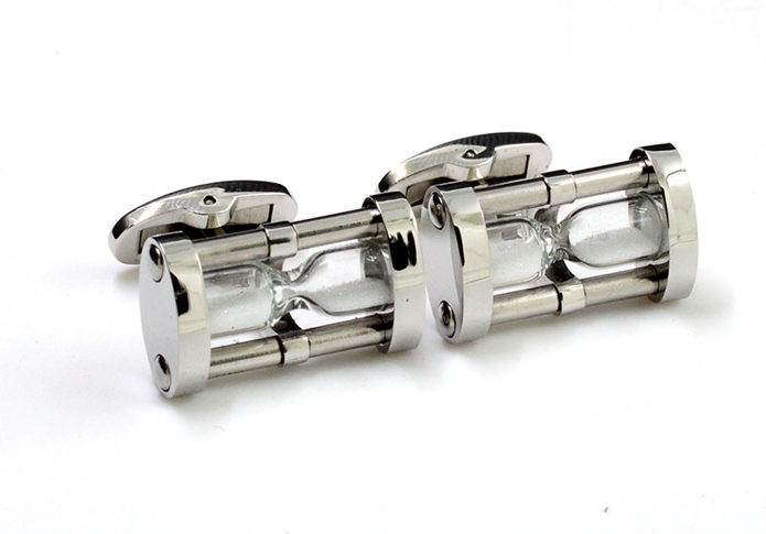 Hourglass Cufflinks  White Purity Cufflinks Stainless Steel Cufflinks Wholesale & Customized  CL657436