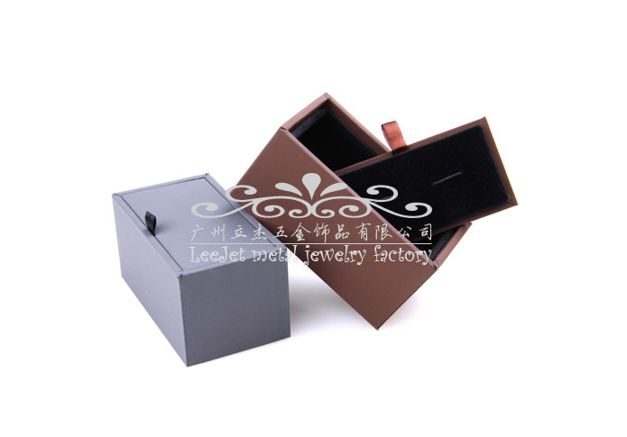 Imitation leather + Plastic Cufflinks Boxes  Khaki Dressed Cufflinks Boxes Cufflinks Boxes Wholesale & Customized  CL210420