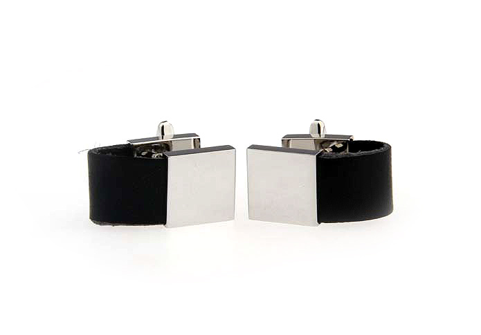 Leather belt Cufflinks  Black Classic Cufflinks Silk Cufflinks Knot Wholesale & Customized  CL651197