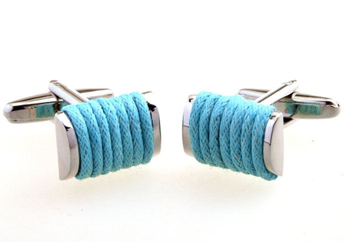 Blue Elegant Cufflinks Silk Cufflinks Knot Wholesale & Customized CL655066