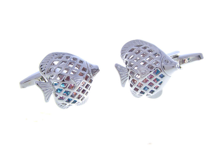 Fish Cufflinks  Multi Color Fashion Cufflinks Crystal Cufflinks Animal Wholesale & Customized  CL656812