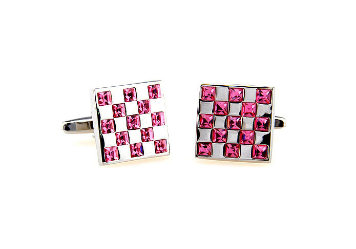  Pink Charm Cufflinks Crystal Cufflinks Wholesale & Customized  CL664308