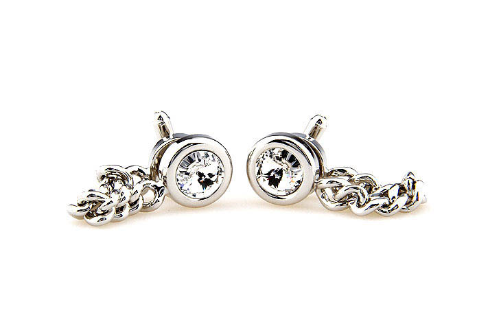 Chain Cufflinks  White Purity Cufflinks Crystal Cufflinks Funny Wholesale & Customized  CL664606