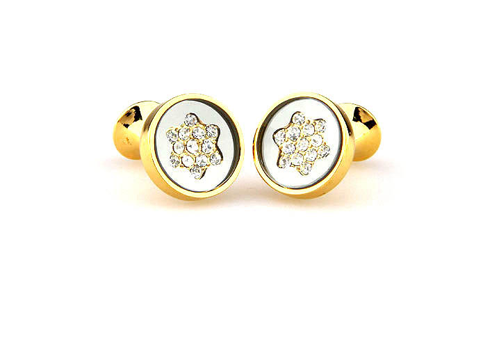  Gold Luxury Cufflinks Crystal Cufflinks Wholesale & Customized  CL664645