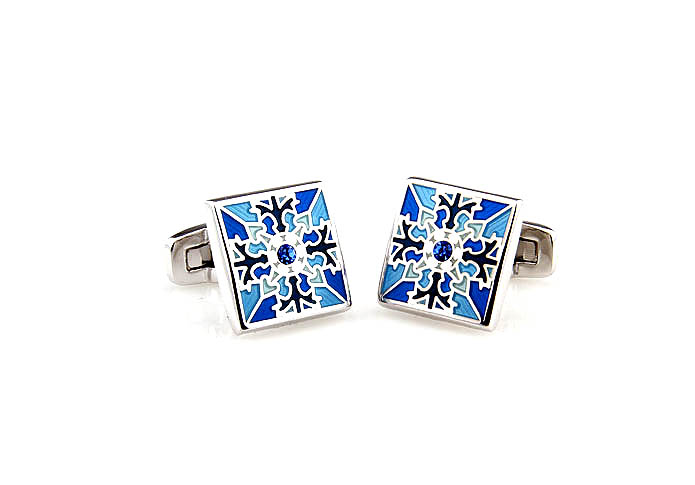 Greece pattern Cufflinks  Blue Elegant Cufflinks Crystal Cufflinks Funny Wholesale & Customized  CL681126