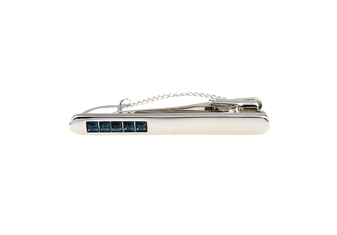  Blue Elegant Tie Clips Crystal Tie Clips Wholesale & Customized  CL850756