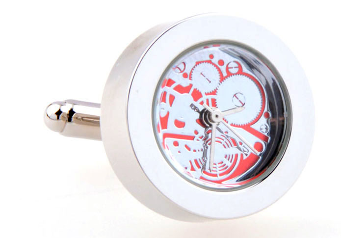 The utility of watch movement Cufflinks  White Purity Cufflinks Printed Cufflinks Tools Wholesale & Customized  CL654637