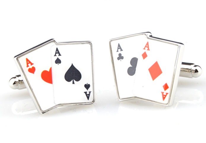 A poker Cufflinks Multi Color Fashion Cufflinks Printed Cufflinks Gambling Wholesale & Customized CL654814