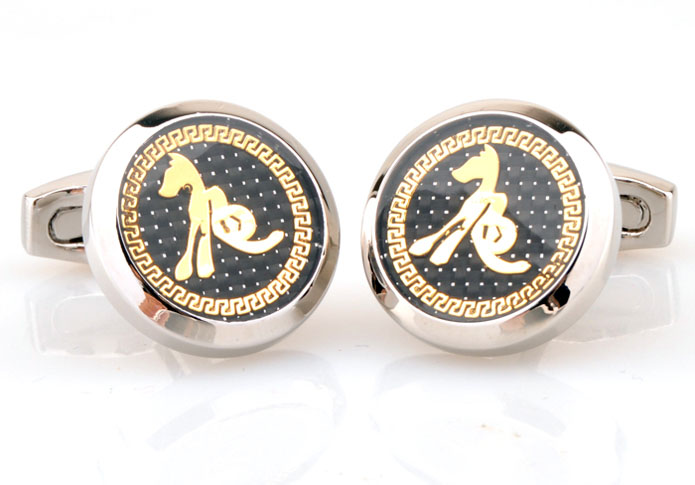 Twelve zodiac dog Cufflinks Gold Luxury Cufflinks Printed Cufflinks Constellation Wholesale & Customized CL654830