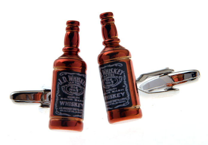 Whiskey Cufflinks  Bronzed Classic Cufflinks Printed Cufflinks Food and Drink Wholesale & Customized  CL655630
