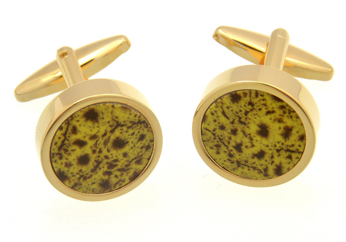  Yellow Lively Cufflinks Printed Cufflinks Wholesale & Customized  CL657313