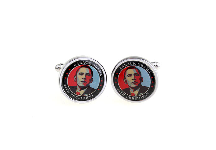 Obama Cufflinks  Multi Color Fashion Cufflinks Printed Cufflinks Flags Wholesale & Customized  CL670887