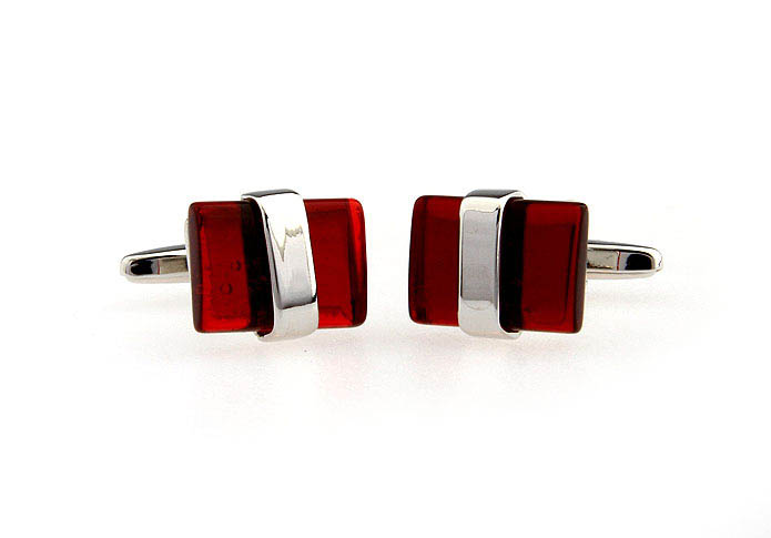  Red Festive Cufflinks Gem Cufflinks Wholesale & Customized  CL650844