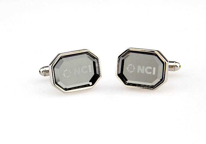 NCI NCI Cufflinks  Gray Steady Cufflinks Glass Cufflinks Wholesale & Customized  CL661983
