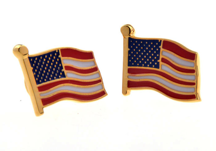 American Flag Collar Stud  Gold Luxury Collar Stud Collar Stud Flag Wholesale & Customized  CL953725
