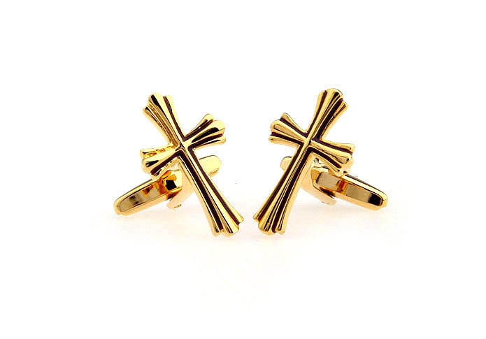 Cross Cufflinks  Gold Luxury Cufflinks Paint Cufflinks Religious and Zen Wholesale & Customized  CL651432