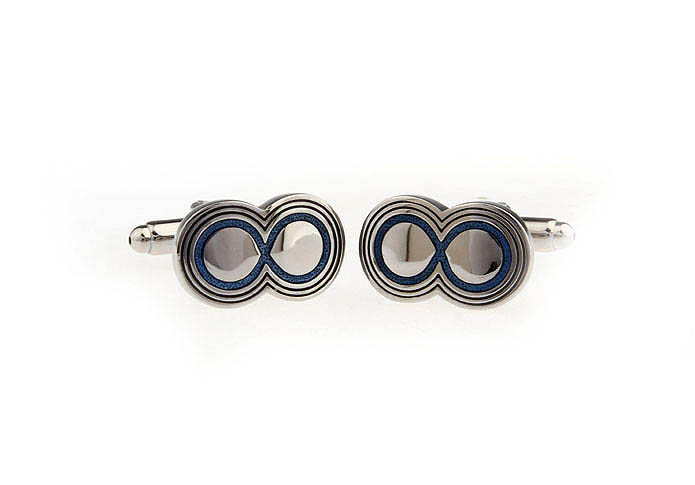 Digital 8 Cufflinks  Blue Elegant Cufflinks Paint Cufflinks Symbol Wholesale & Customized  CL651652