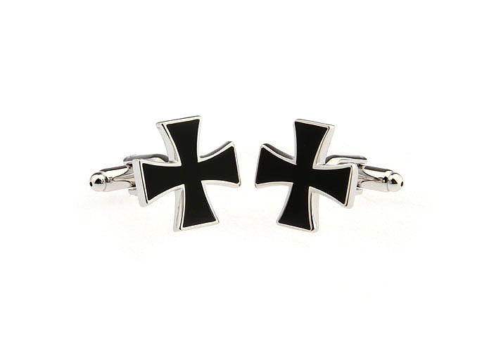 Black Cross Cufflinks  Black Classic Cufflinks Paint Cufflinks Religious and Zen Wholesale & Customized  CL651747