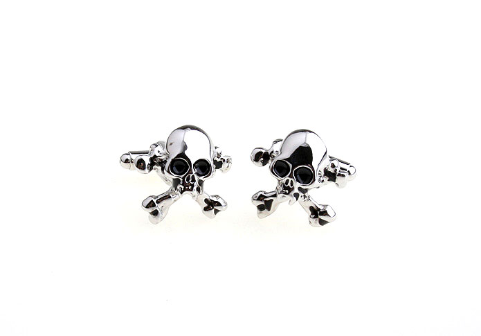 Skull bones stick Cufflinks  Black Classic Cufflinks Paint Cufflinks Skull Wholesale & Customized  CL651766