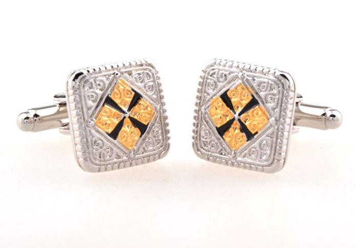 Greek pattern Cufflinks  Gold Luxury Cufflinks Paint Cufflinks Funny Wholesale & Customized  CL654404
