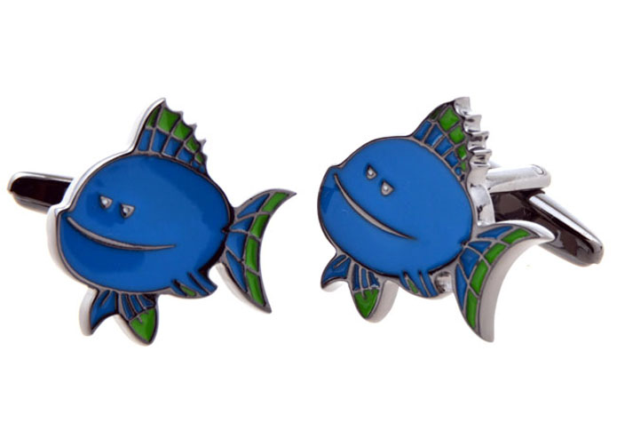 Fish Cufflinks  Multi Color Fashion Cufflinks Paint Cufflinks Wholesale & Customized  CL654434
