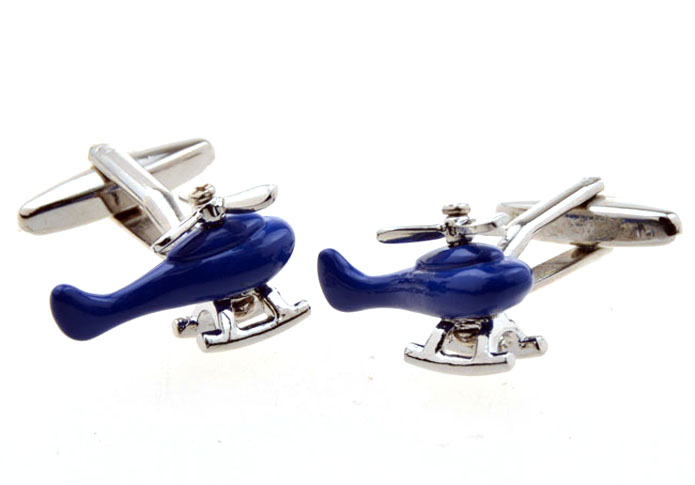 The helicopter Cufflinks  Blue Elegant Cufflinks Paint Cufflinks Military Wholesale & Customized  CL654439