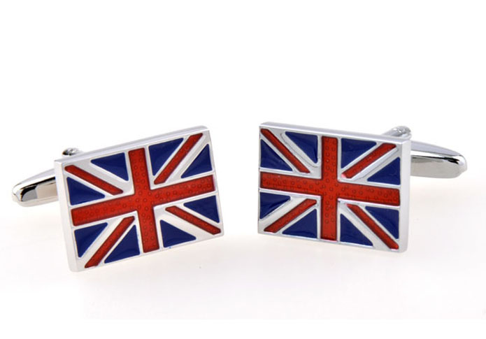 British flag Cufflinks  Multi Color Fashion Cufflinks Paint Cufflinks Flag Wholesale & Customized  CL654714