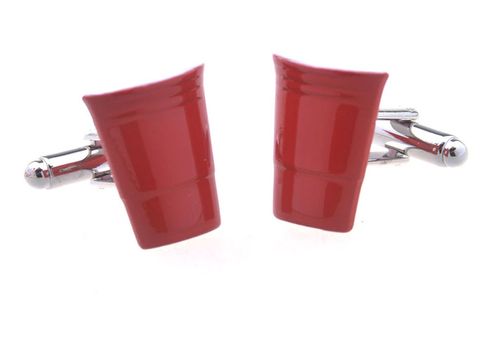Cup Cufflinks  Red Festive Cufflinks Paint Cufflinks Tools Wholesale & Customized  CL656496