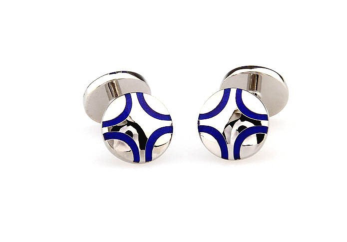 Duplex Cufflinks  Blue Elegant Cufflinks Paint Cufflinks Funny Wholesale & Customized  CL663576