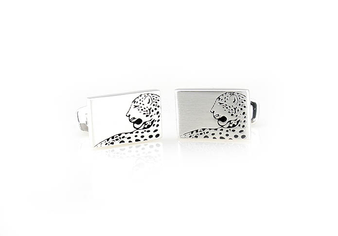 Leopard Cufflinks  Black Classic Cufflinks Paint Cufflinks Animal Wholesale & Customized  CL680922
