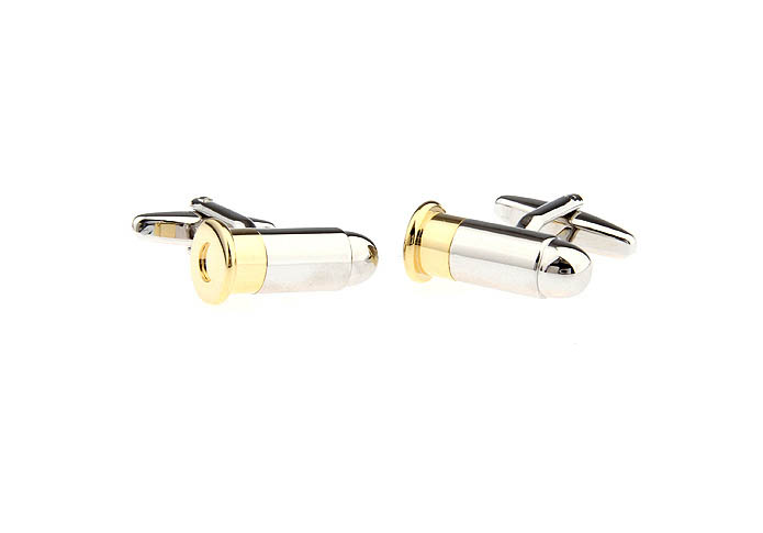 Round bullet Cufflinks  Gold Luxury Cufflinks Metal Cufflinks Military Wholesale & Customized  CL652739