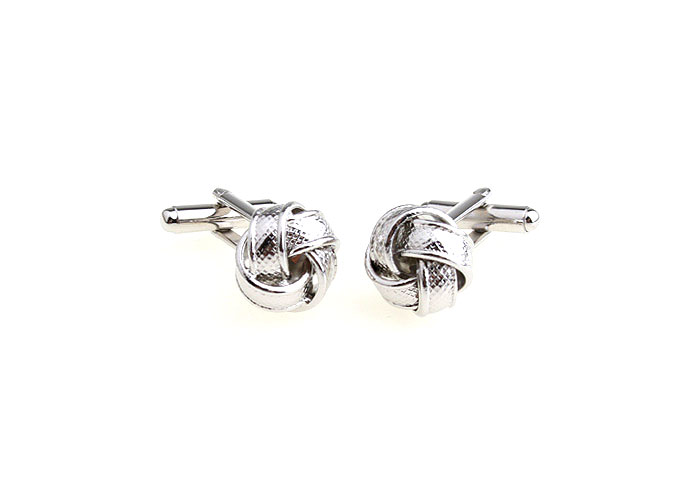  Silver Texture Cufflinks Metal Cufflinks Knot Wholesale & Customized  CL652829