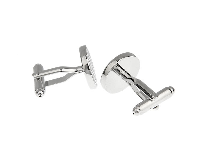 Silver Texture Cufflinks Metal Cufflinks Wholesale & Customized CL655178