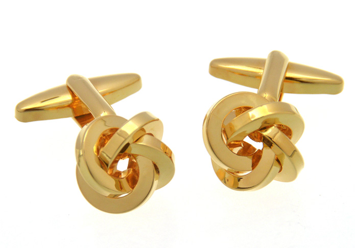  Gold Luxury Cufflinks Metal Cufflinks Knot Wholesale & Customized  CL657077