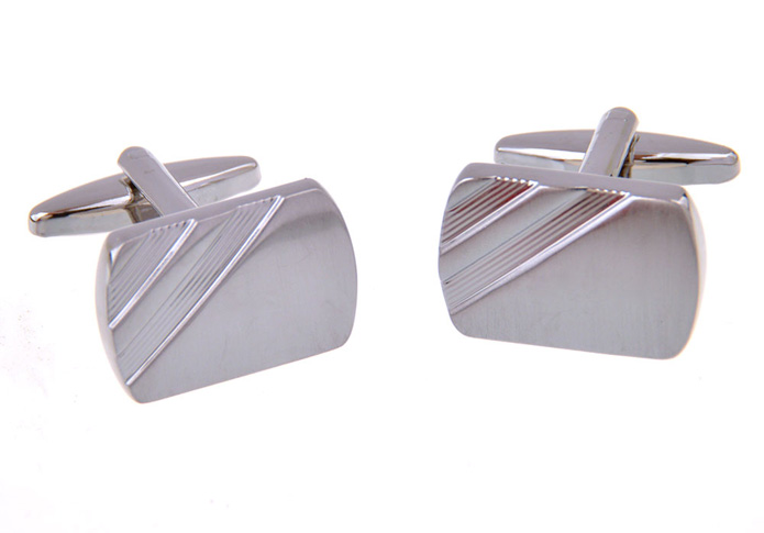  Silver Texture Cufflinks Metal Cufflinks Wholesale & Customized  CL657154