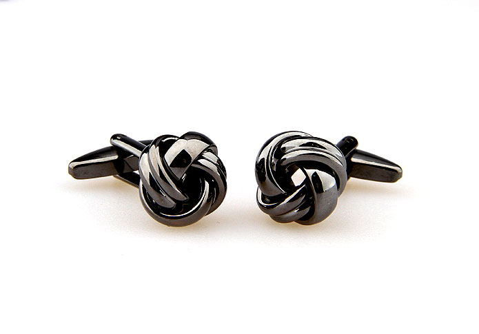  Gray Steady Cufflinks Metal Cufflinks Knot Wholesale & Customized  CL667020