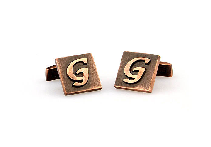 26 Letters G Cufflinks  Bronzed Classic Cufflinks Metal Cufflinks Symbol Wholesale & Customized  CL668022