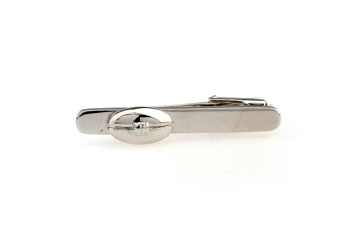 Football Tie Clips  Silver Texture Tie Clips Metal Tie Clips Food and Drink Wholesale & Customized  CL850771